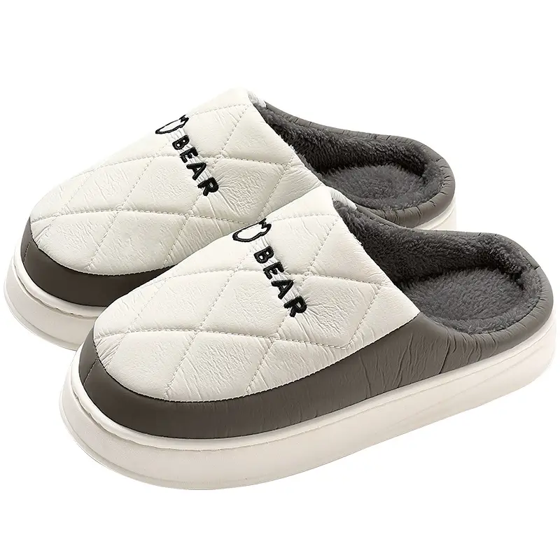 Cotton slippers women's winter cotton slippers confinement shoes men's indoor plush cotton shoes home thickened warm indoor slippers wholesale - Image 8
