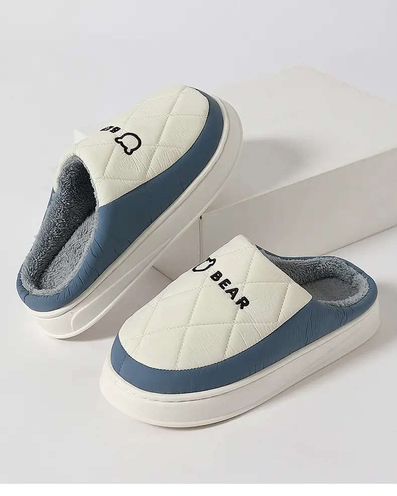 Cotton slippers women's winter cotton slippers confinement shoes men's indoor plush cotton shoes home thickened warm indoor slippers wholesale — feature 3