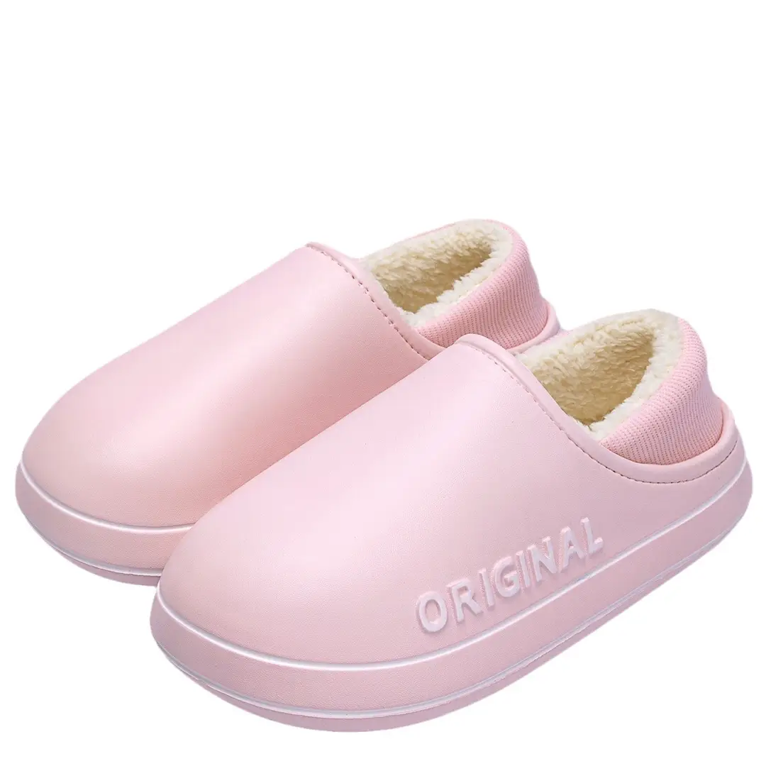 Thick-Soled Waterproof Cotton Slippers for Women, Autumn and Winter Indoor Home Wear, 2026 New Model, Plush Fleece Cotton Slippers for Women in Winter - Image 9
