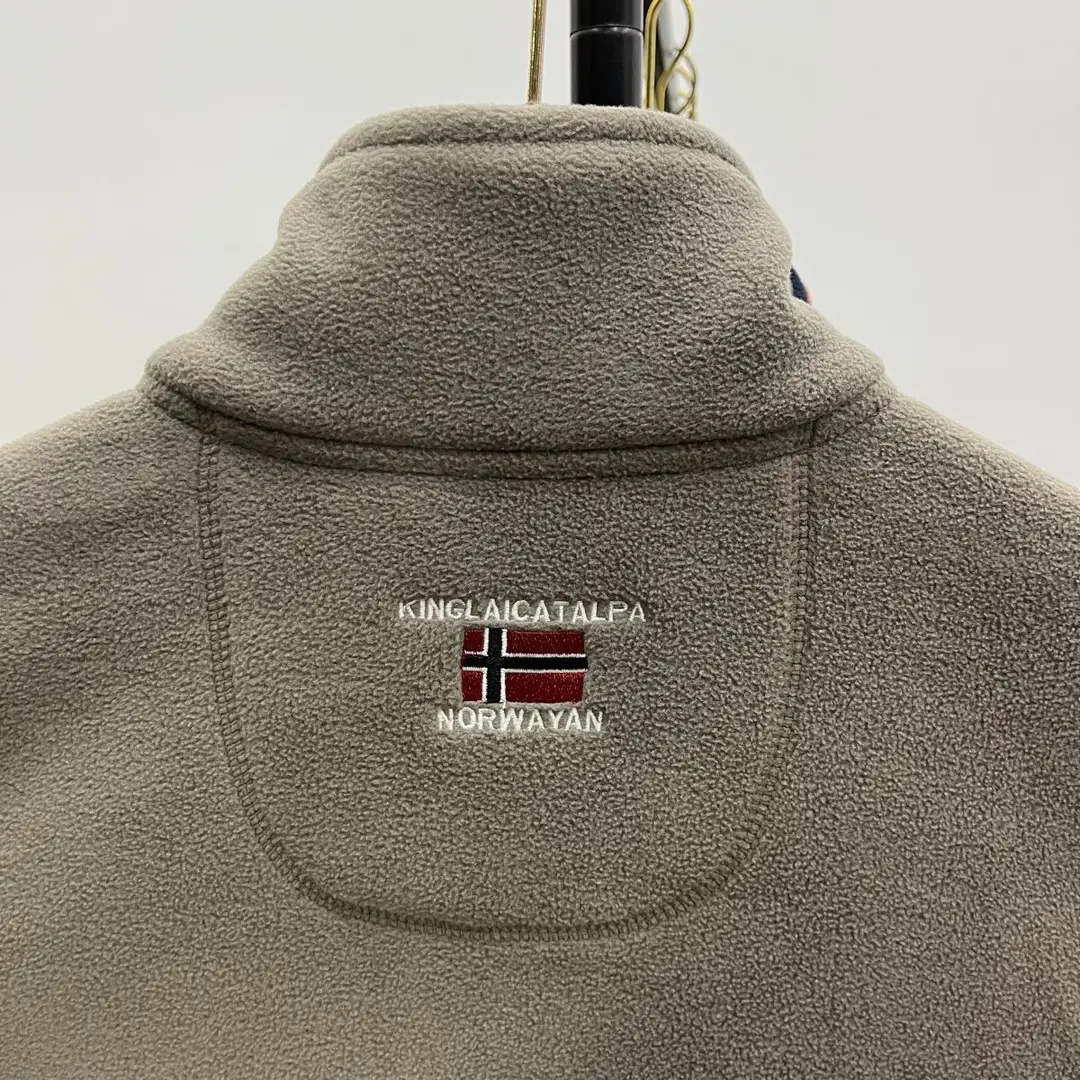 Norwegian Single Velvet Thickeneded Double-Sided Polar Fleece Jacket for Men Autumn and Winter Warm Casual Loose Large Size Jacket — feature 11