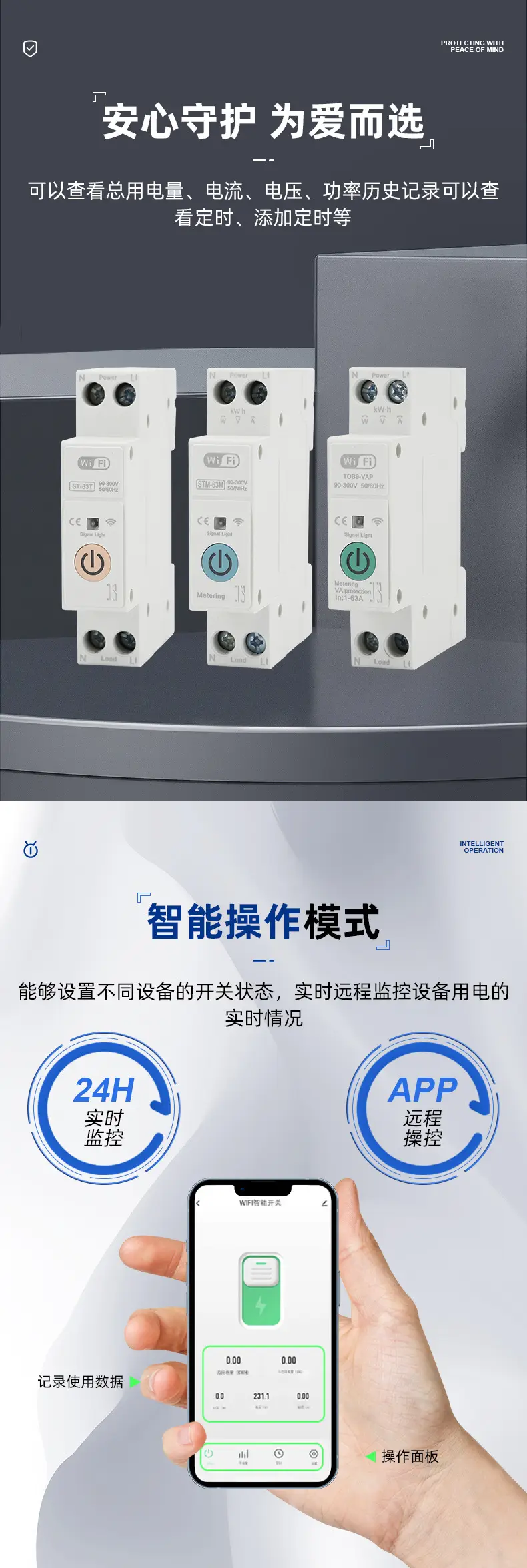 Connected to Mijia APP Graffiti Smart WIFI Circuit Breaker wifi Empty Mobile Phone Remote Smart Wireless Timing — feature 2