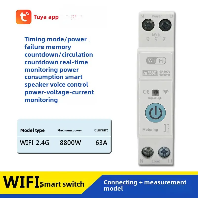 Connected to Mijia APP Graffiti Smart WIFI Circuit Breaker wifi Empty Mobile Phone Remote Smart Wireless Timing - Image 2