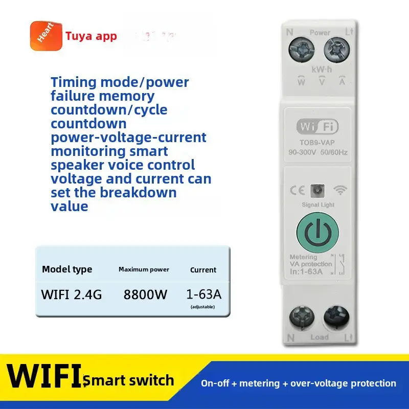 Connected to Mijia APP Graffiti Smart WIFI Circuit Breaker wifi Empty Mobile Phone Remote Smart Wireless Timing - Image 3