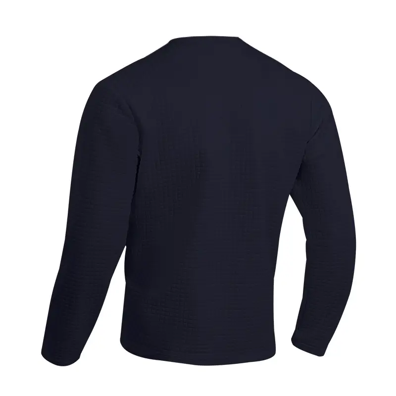 Men's Beige Waffle Knit Long Sleeve T-Shirt — feature 19