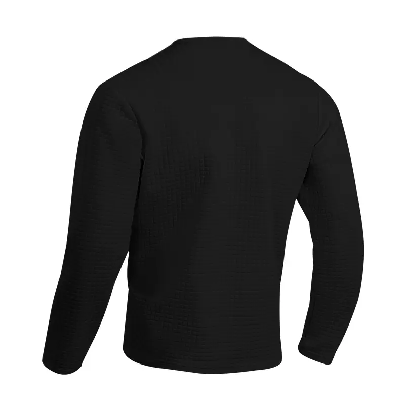 Men's Beige Waffle Knit Long Sleeve T-Shirt — feature 27