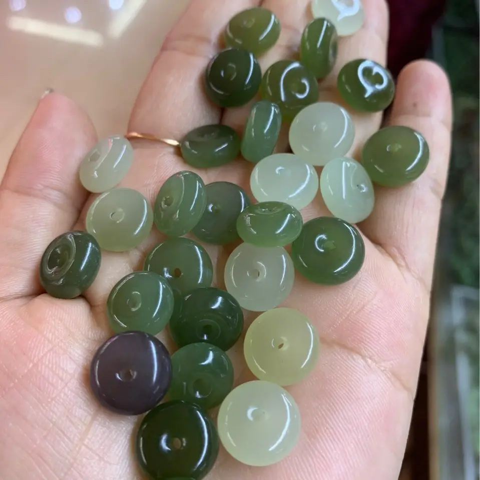 Green Jade Buckles 12mm Raw Ore Run Clean DIY Matching Jewelry - Image 3