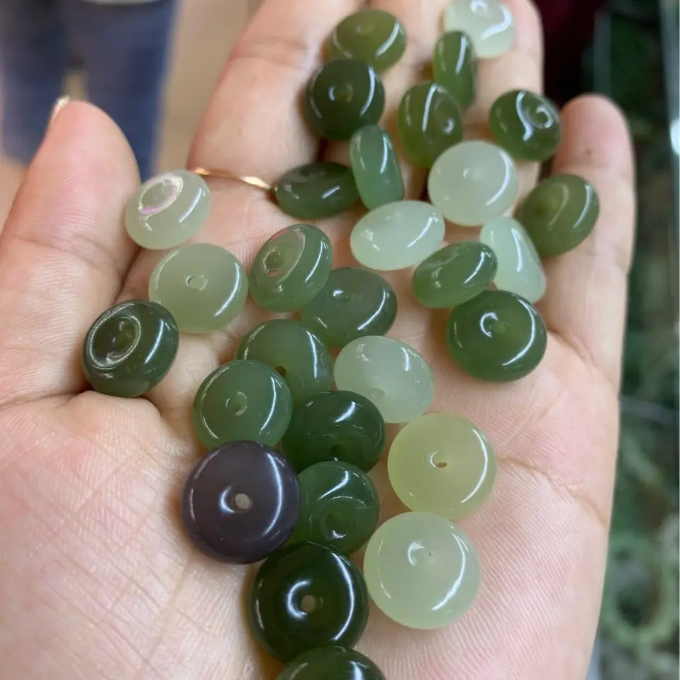 Green Jade Buckles 12mm Raw Ore Run Clean DIY Matching Jewelry - Image 4