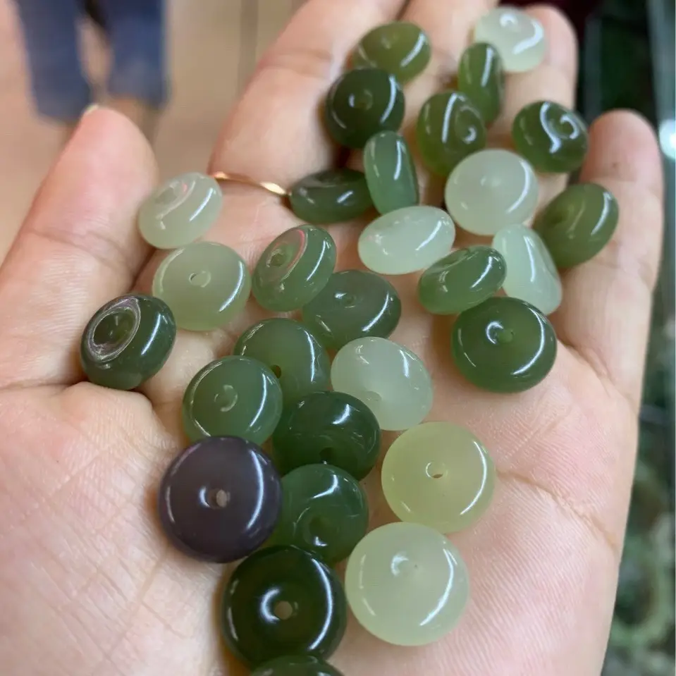 Green Jade Buckles 12mm Raw Ore Run Clean DIY Matching Jewelry - Image 5