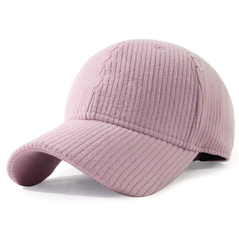 Green Corduroy Baseball Cap for Women Winter Warm - Image 9
