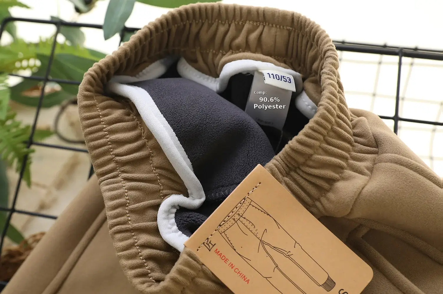 Kids Windproof Velvet Pants Grey Medium Large — feature 18