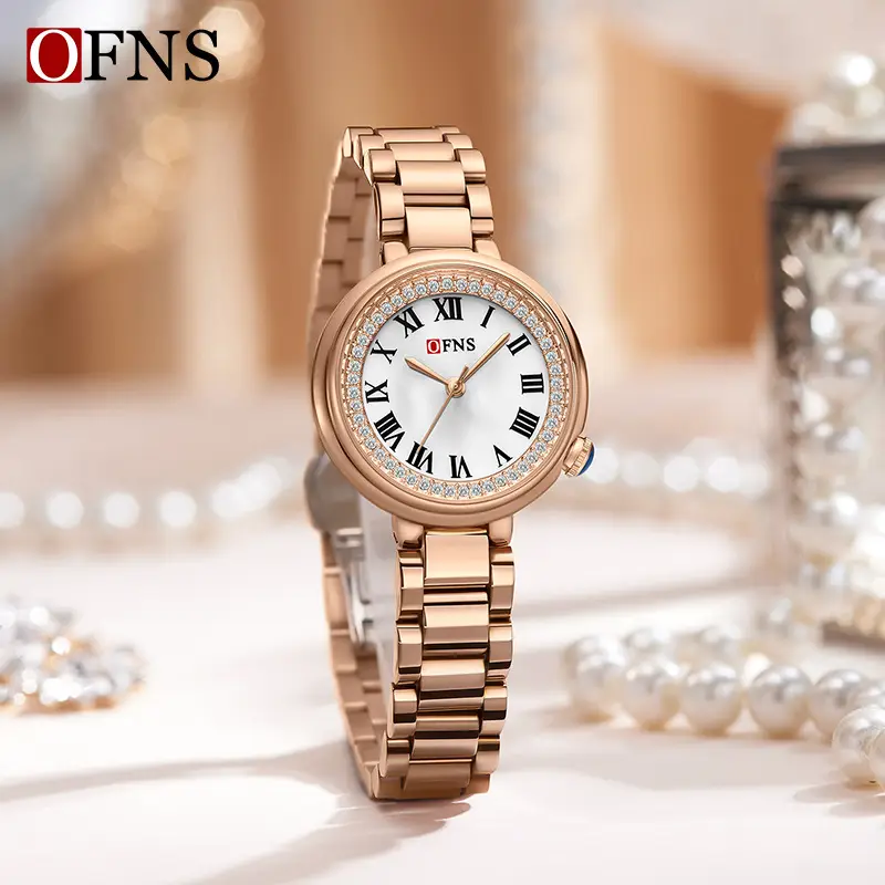 Women's Diamond Encrusted Quartz Watches in Multiple Colors - Image 11