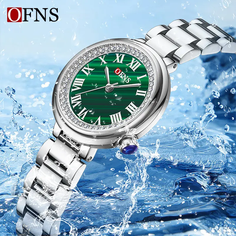 Women's Diamond Encrusted Quartz Watches in Multiple Colors - Image 12
