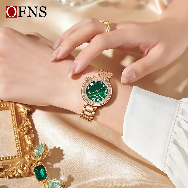 Women's Diamond Encrusted Quartz Watches in Multiple Colors - Image 13