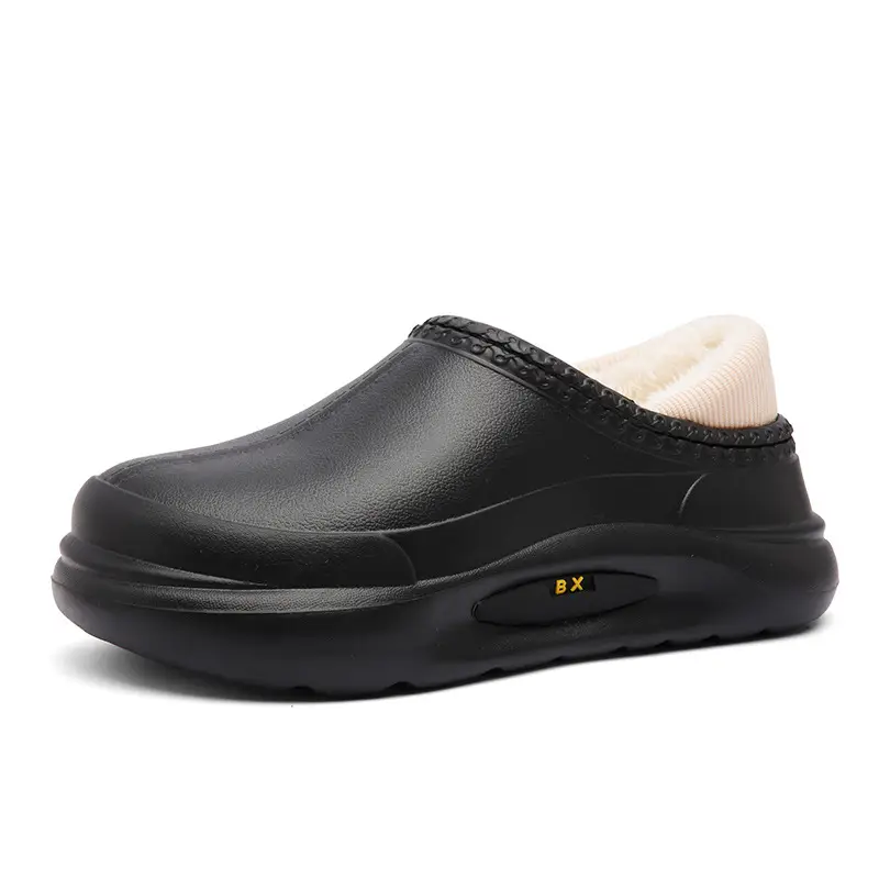 Winter new cotton slippers with heel indoor warm drooping feeling Men's Home cotton shoes waterproof lazy shoes woolen slippers - Image 5