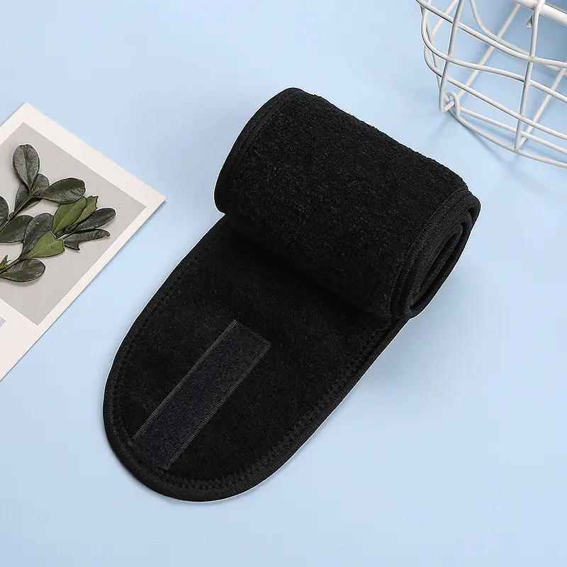 Black Fleece Maternity Headband with Magic Tape - Image 2