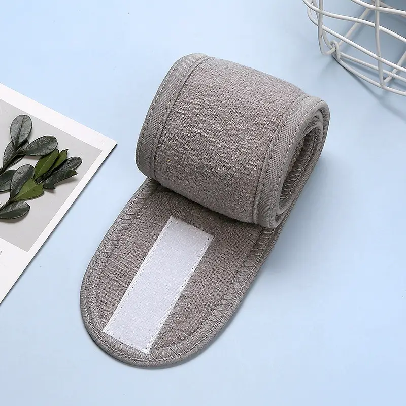 Black Fleece Maternity Headband with Magic Tape - Image 3