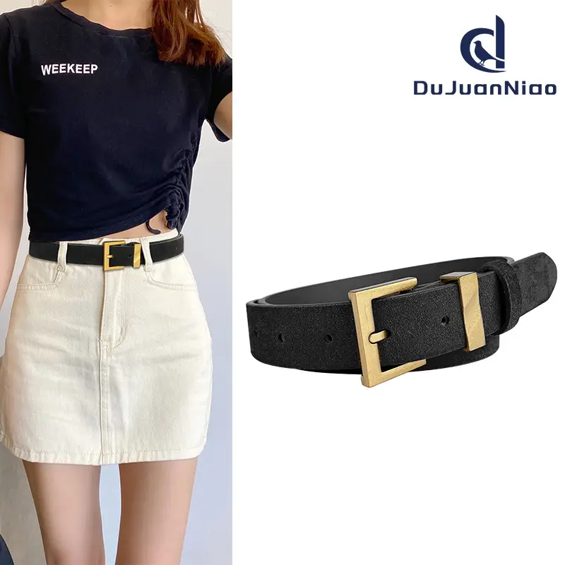 Light Blue H-Buckle Belt for Women - Image 9