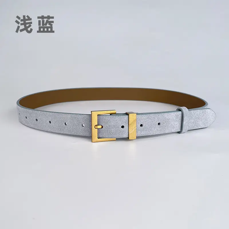 Light Blue H-Buckle Belt for Women - Image 2