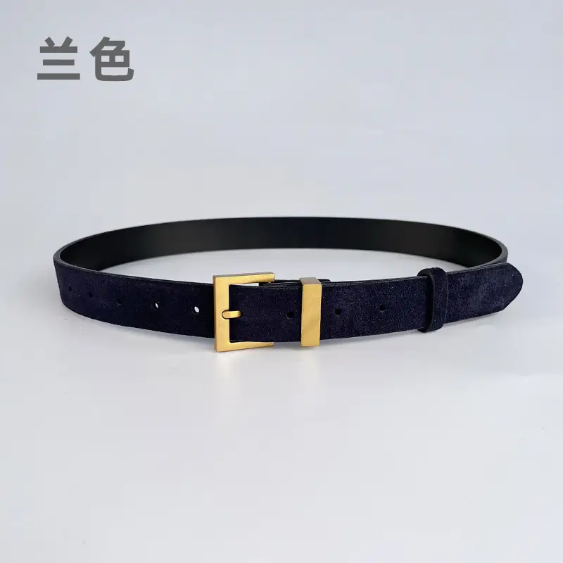 Light Blue H-Buckle Belt for Women - Image 8