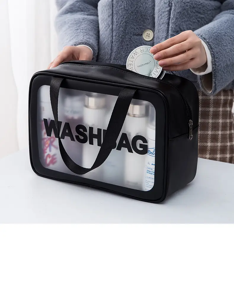 Pu Frosted Waterproof Cosmetic Bag Large Capacity — feature 24