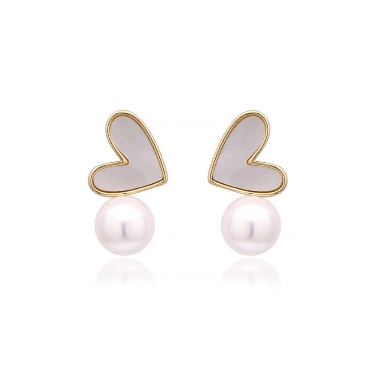 Natural Freshwater Pearl Earrings Gold Plated Women - Image 5