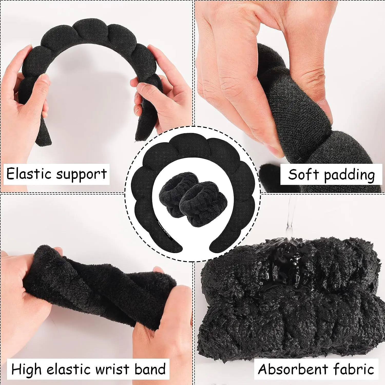 Girls Pink Sponge Headband with Face Wash - Image 29