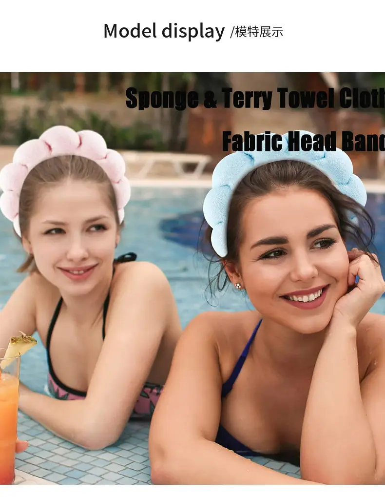 Girls Pink Sponge Headband with Face Wash — feature 13