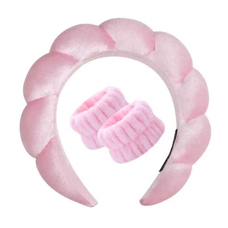 Girls Pink Sponge Headband with Face Wash - Image 17