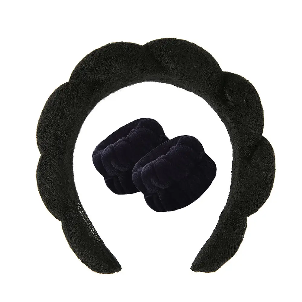 Girls Pink Sponge Headband with Face Wash - Image 3