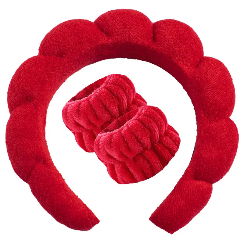 Girls Pink Sponge Headband with Face Wash - Image 8