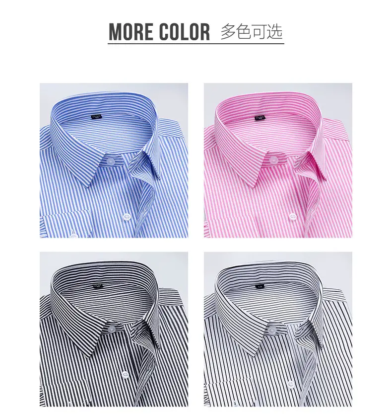 Men Striped Slim Fit Shirt Spring Autumn — feature 10