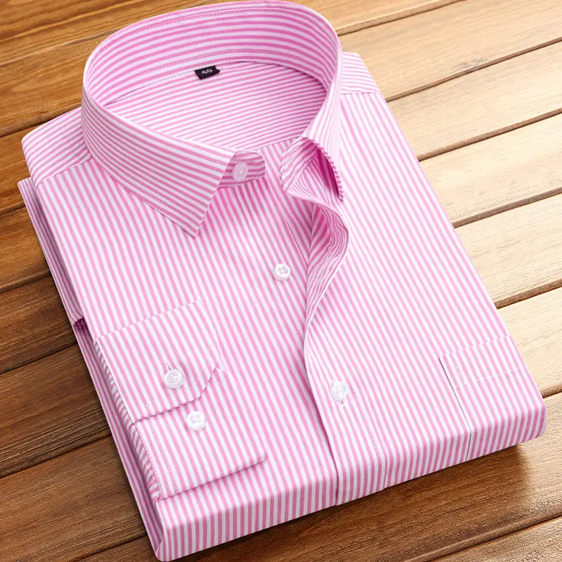 Men Striped Slim Fit Shirt Spring Autumn - Image 2