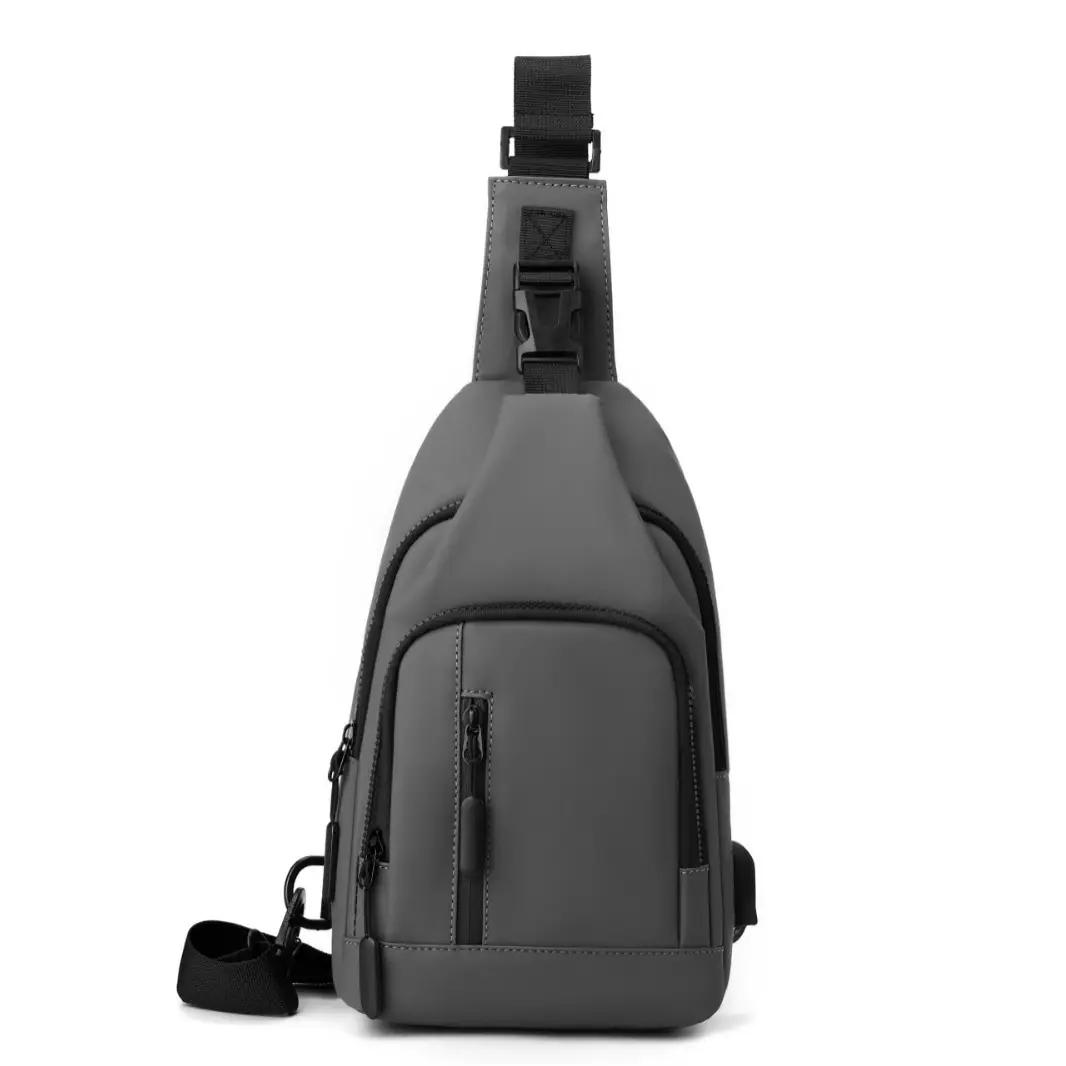 Men's Black Urban Chest Bag Shoulder Messenger Travel - Image 4