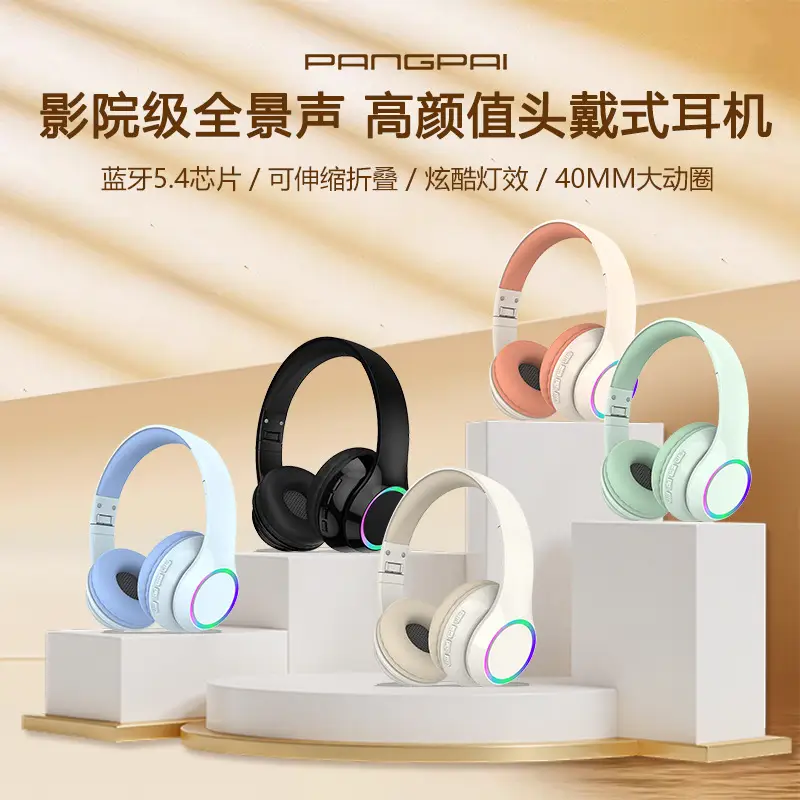 Wireless Bluetooth Headset with LED Light & 40mm Sound - Image 8