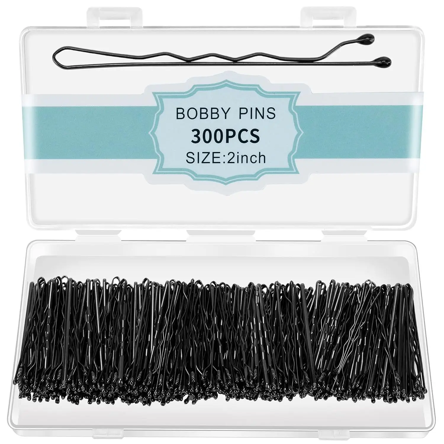 Hair Clip Set with Rubber Band & U-Shaped Clips