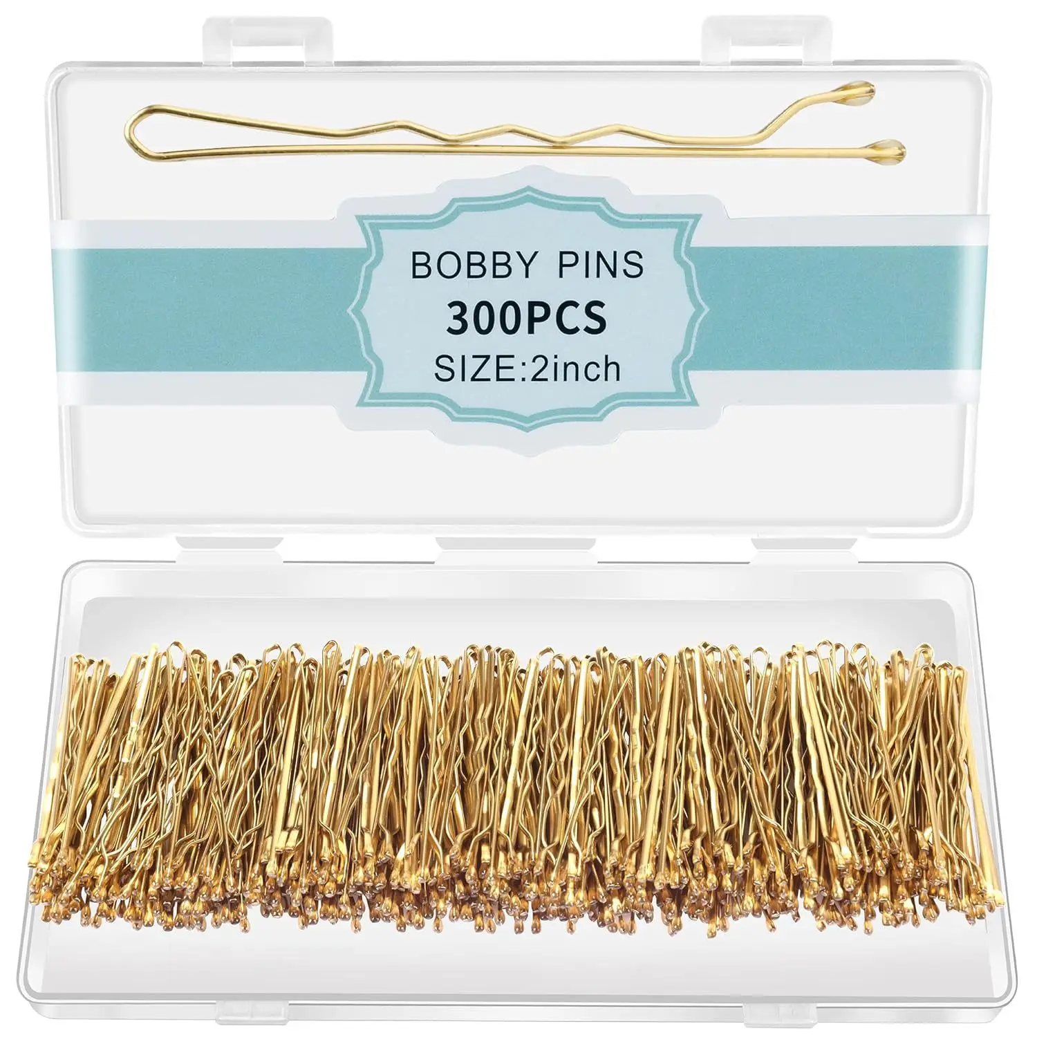 Hair Clip Set with Rubber Band & U-Shaped Clips