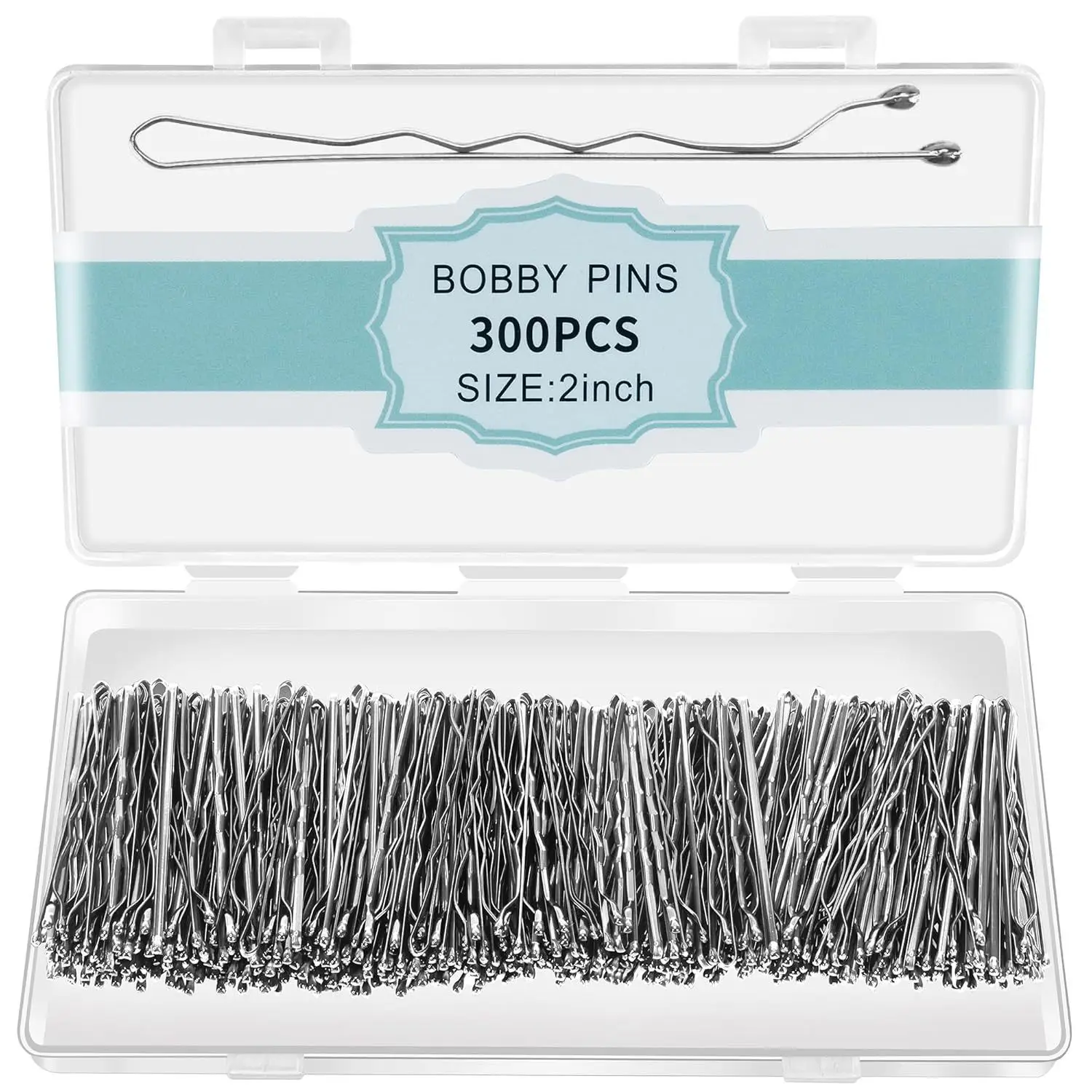 Hair Clip Set with Rubber Band & U-Shaped Clips