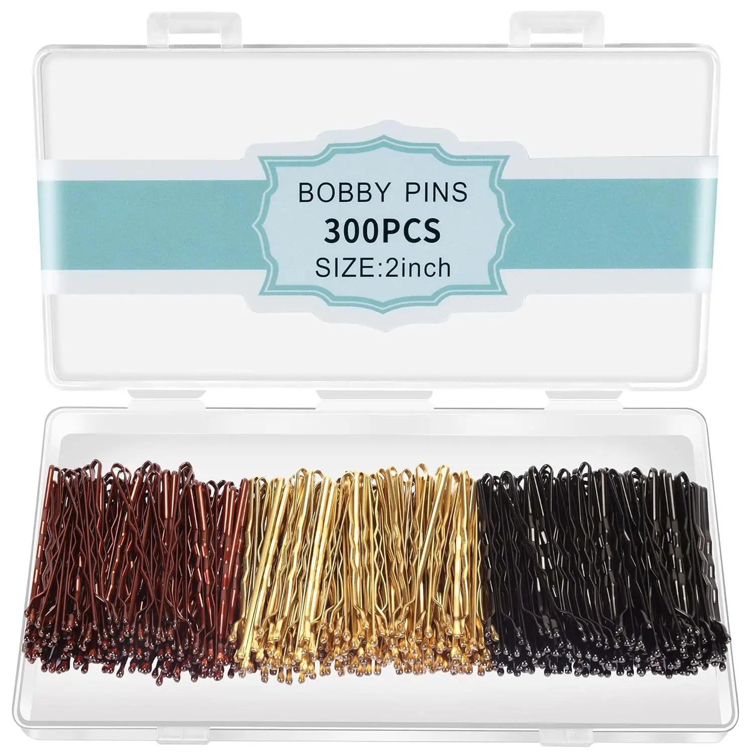 Hair Clip Set with Rubber Band & U-Shaped Clips