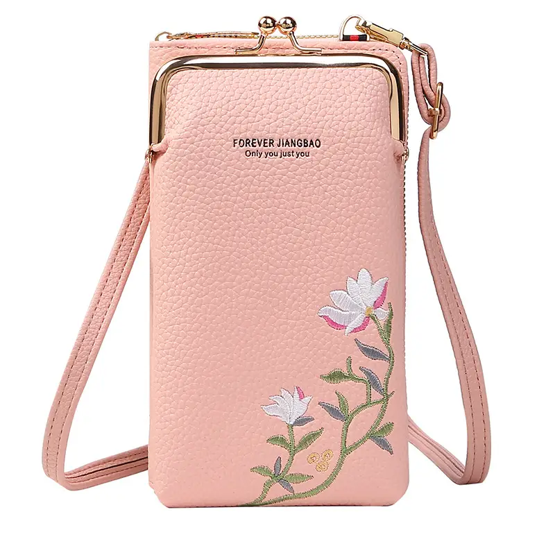 Korean Lychee Embroidered Crossbody Bag Yellow - Image 10