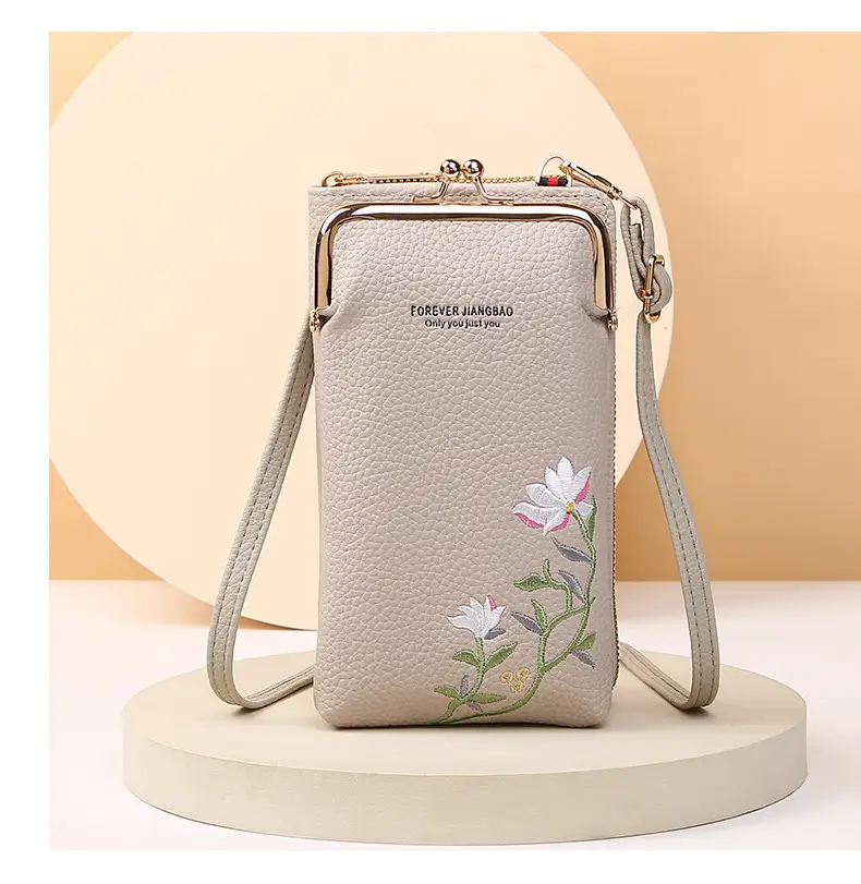 Korean Lychee Embroidered Crossbody Bag Yellow — feature 27