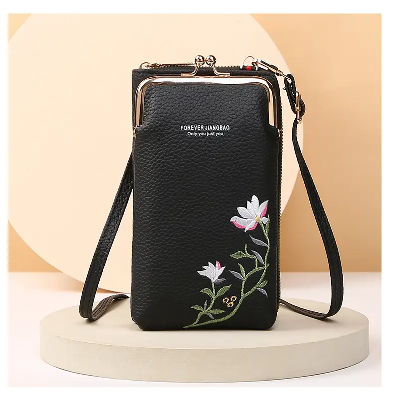 Korean Lychee Embroidered Crossbody Bag Yellow — feature 28