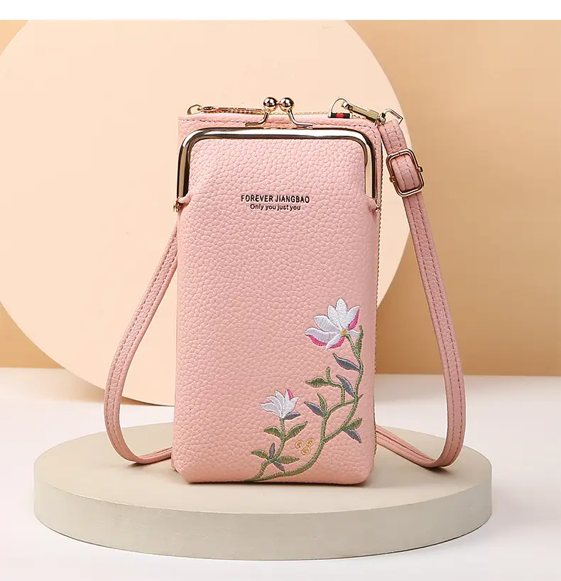 Korean Lychee Embroidered Crossbody Bag Yellow — feature 29