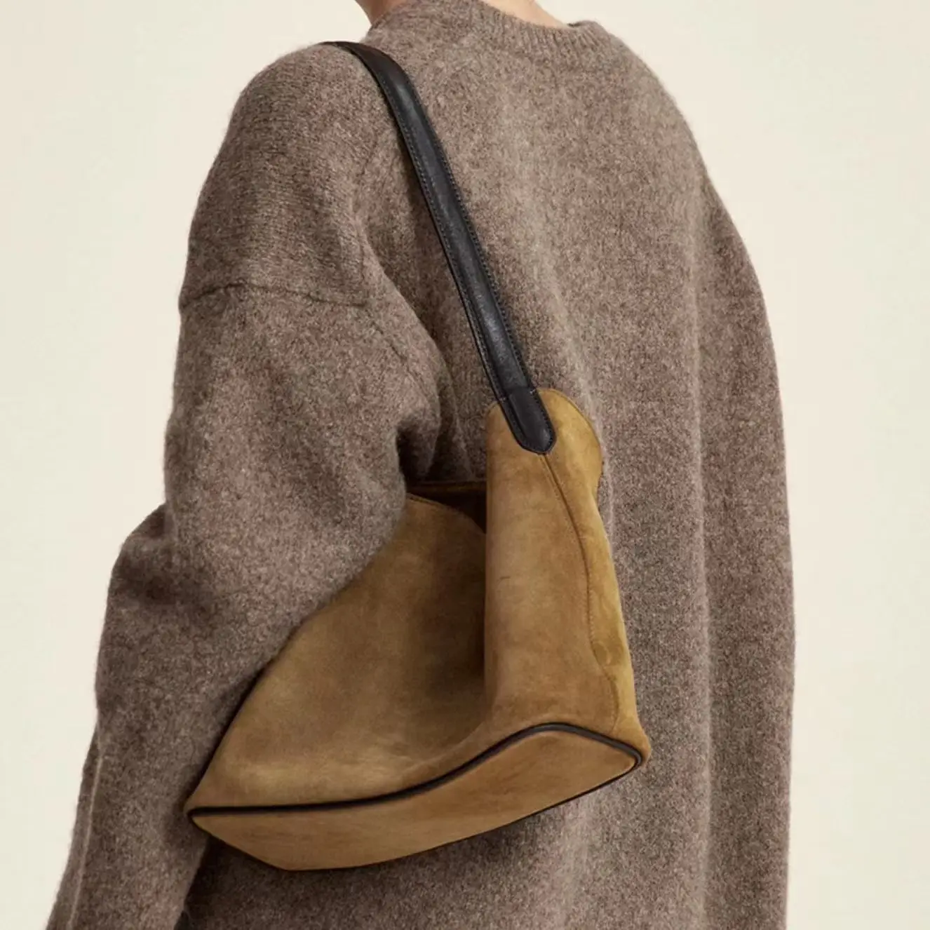 2024 New Bucket Bag Lazy Style Imitation Suede Tote Bag Retro Trendy Shoulder Bag Underarm Bag Large Capacity — feature 14