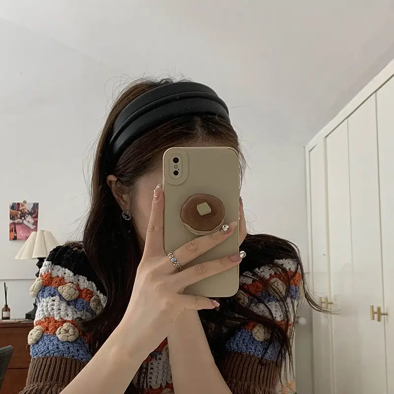 Korean Style PU Headband for Women with Hair Clip