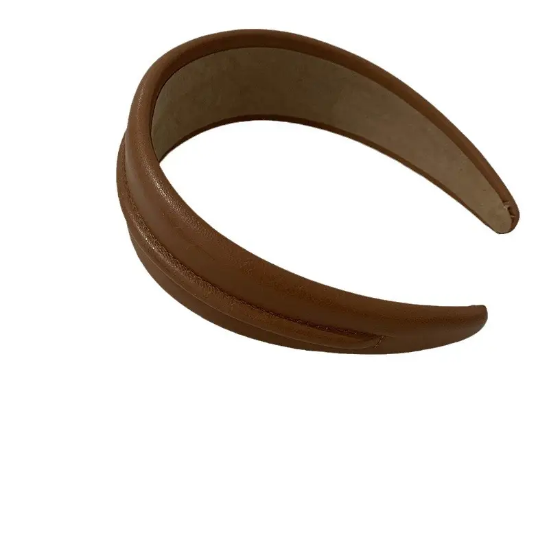 Korean Style PU Headband for Women with Hair Clip