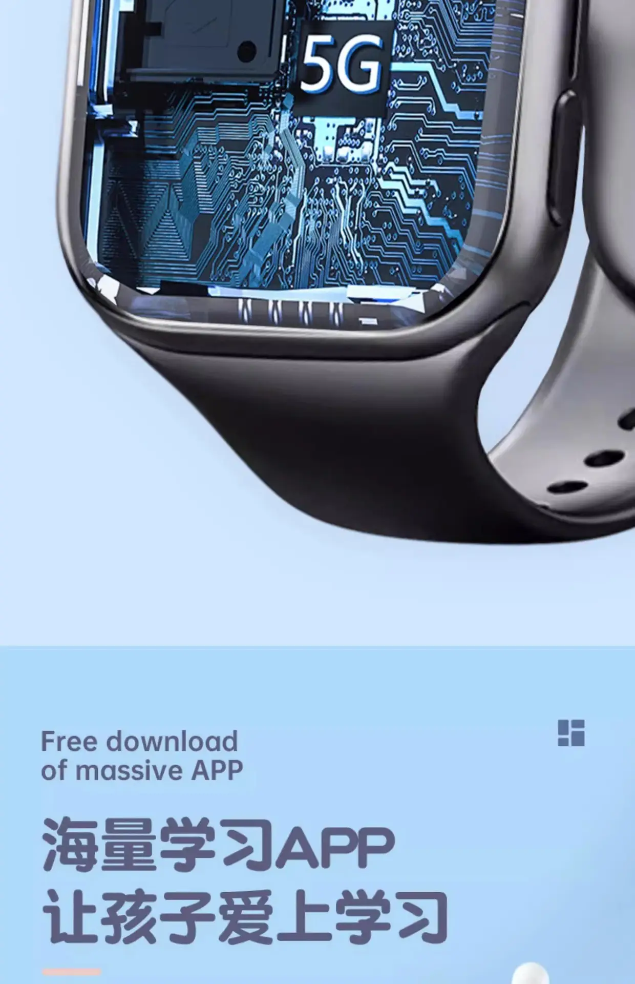 5G Smart Phone Watch for Kids Waterproof Video Call — feature 5