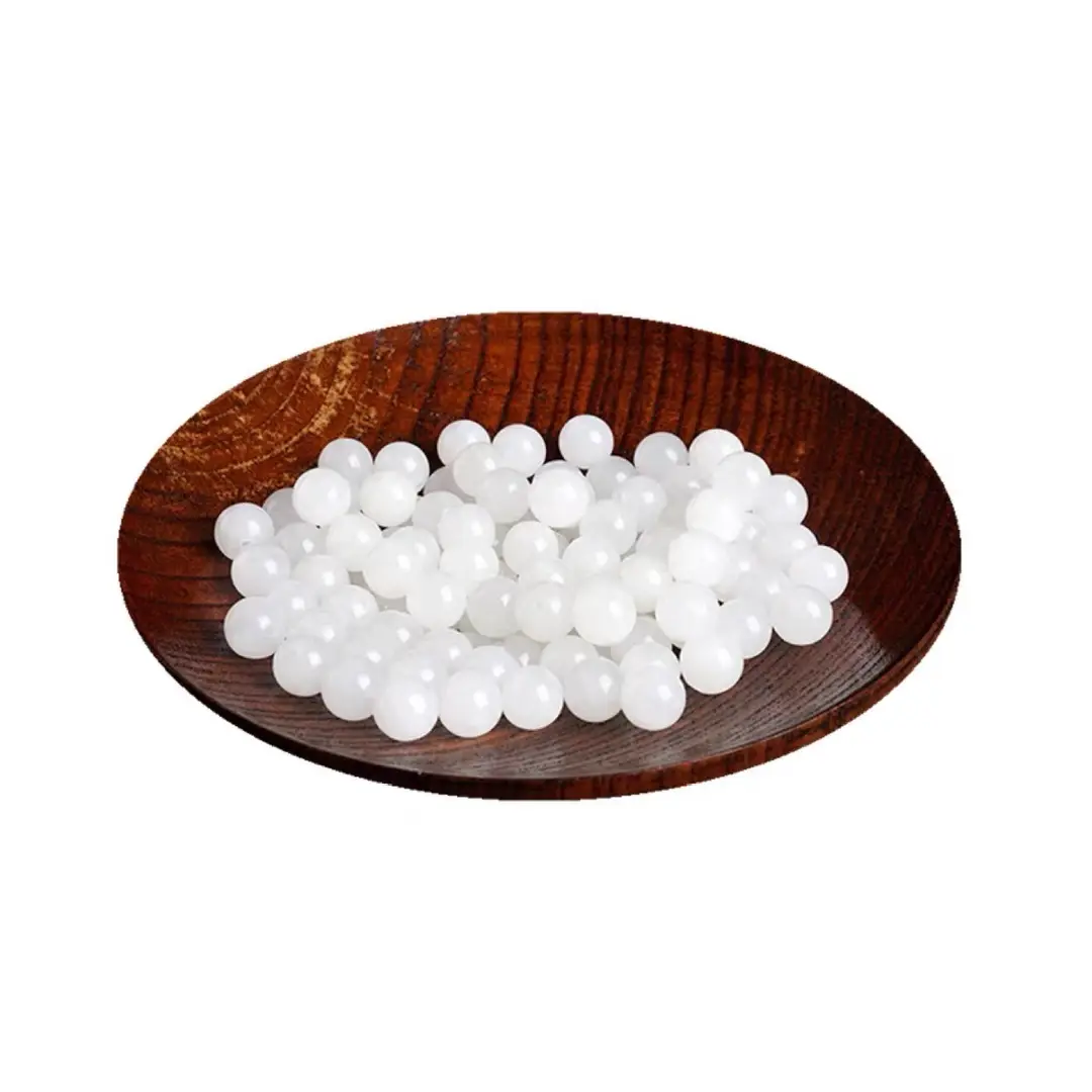 Natural Xinjiang Hetian White Jade Loose Beads Round - Image 5
