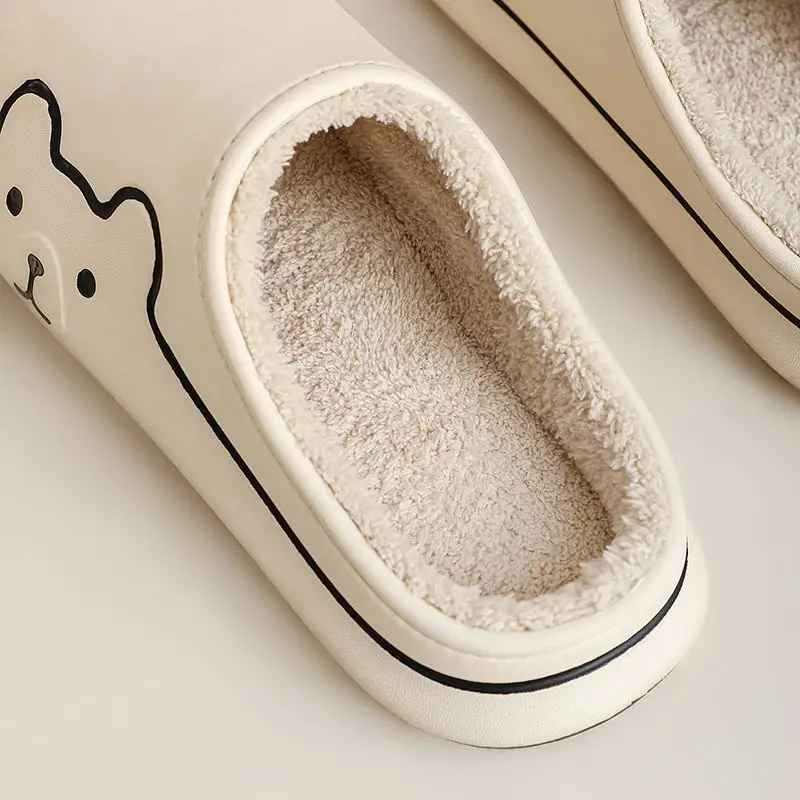 Waterproof Cotton Slippers for Men, Winter 2026 New Model, Non-Slip, Warm, Indoor Home Use, Thick-Soled, for Women, Autumn and Winter - Image 7