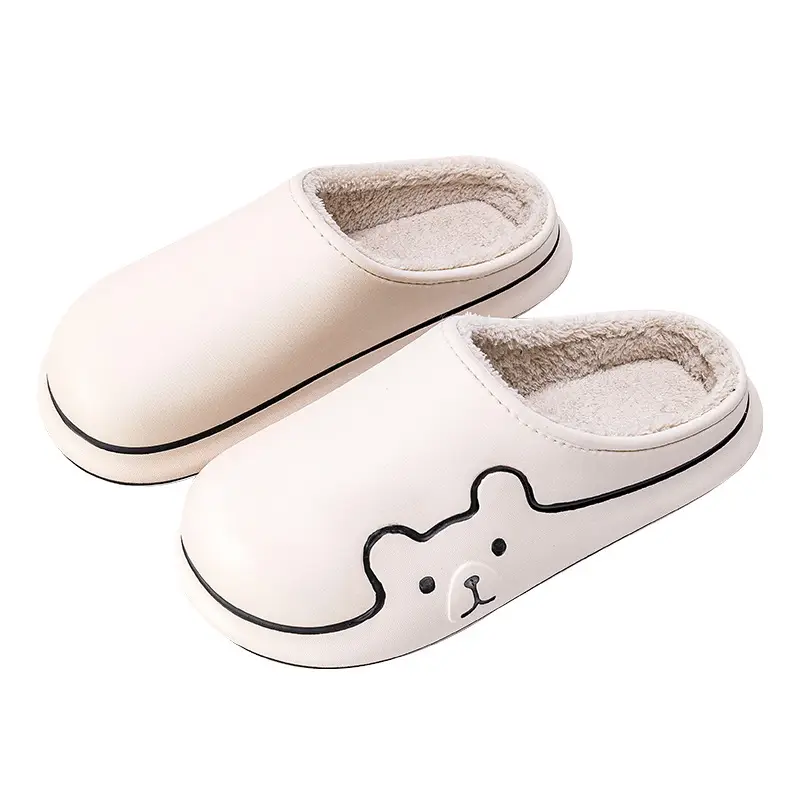 Waterproof Cotton Slippers for Men, Winter 2026 New Model, Non-Slip, Warm, Indoor Home Use, Thick-Soled, for Women, Autumn and Winter - Image 8