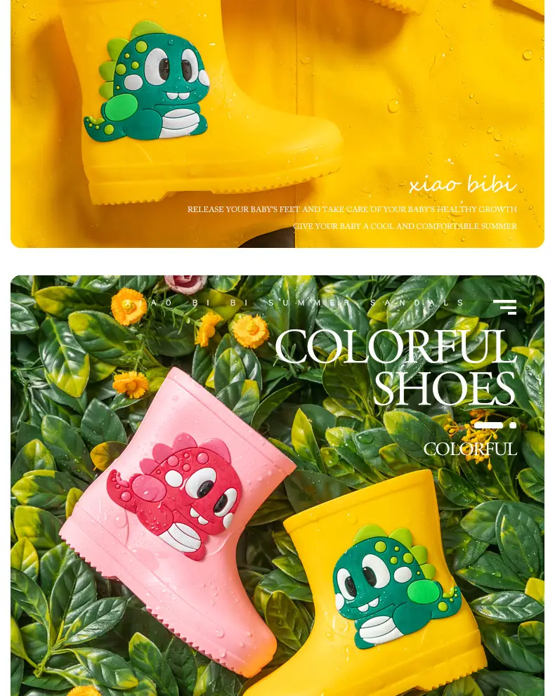 Children's cute rain boots waterproof non-slip 2-6 years old children's rain boots toddler rubber shoes baby water shoes cartoon overshoes — feature 14